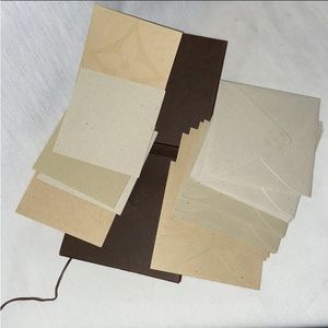 LOUIS VUITTON NOTE CARDS And ENVELOPES IN CARDBOARD LEATHER LACED WALLET